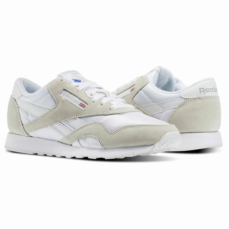 Reebok Classic Nylon Tenisky Damske - Biele/Svetlo Siva RI3699IJ